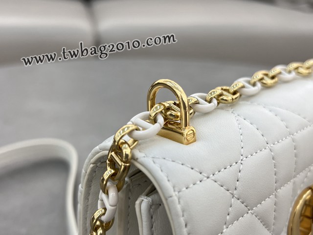 Dior专柜新款迪奥高仿原单白色链条手袋小号斜挎女包 djfk1465